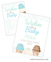 Ice Cream Baby Shower Wishes for Baby